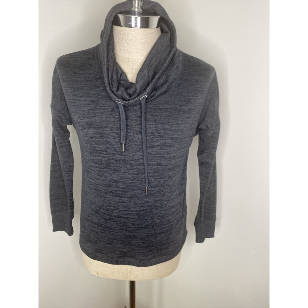 Athleta Cowel Neck Sweatshirt Sz S Turtle Neck Top Shirt Gray